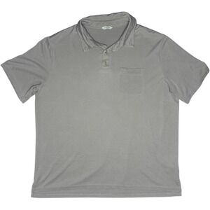 Duck Camp Men's XL Original Bamboo Polo Shirt Gray UPF 30+ Stretchy Golf Outdoor